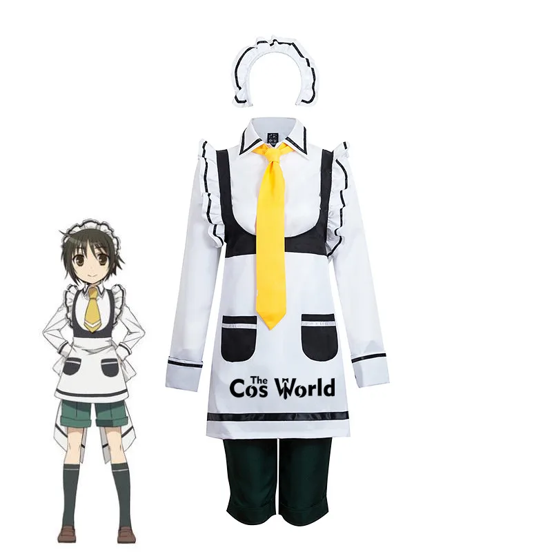 

Shounen Maid Komiya Chihiro Apron Shirt Dress Uniform Outfit Anime Cosplay Costumes