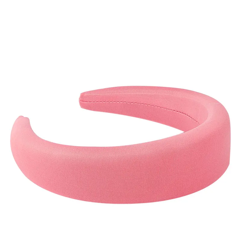 04 pink Fioday эластичные гладкие тканевые головные уборы для женщин и девочек, толстые повязки для волос ярких цветов, Женские винтажные обручи с ободком - Цвет: 04 pink