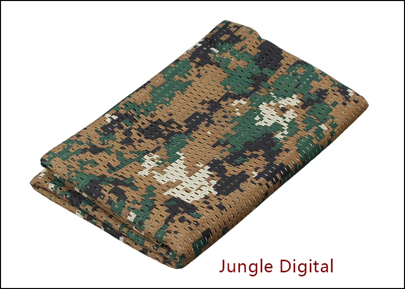 Jungle Digital Быстросохнущая маска для лица, снайперская сетка, страйкбол, охотничий шарф, велосипедные камуфляжные шарфы, Мультикам, хаки, Лесной лес - Цвет: Jungle Digital