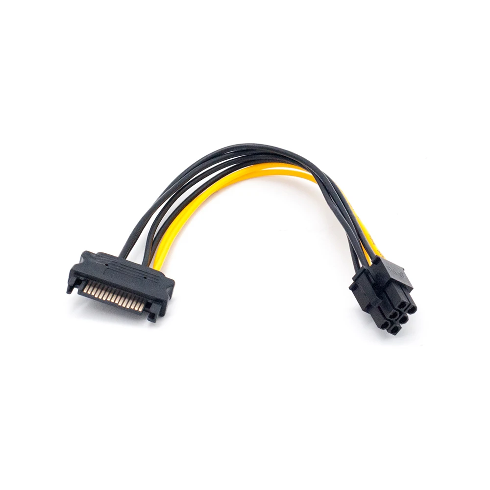 RGEEK 20 см SATA 15pin 6 Pin PCI E PCIE Express Графический конвертер адаптер Кабели|adapter cable|6 pin pci-esata