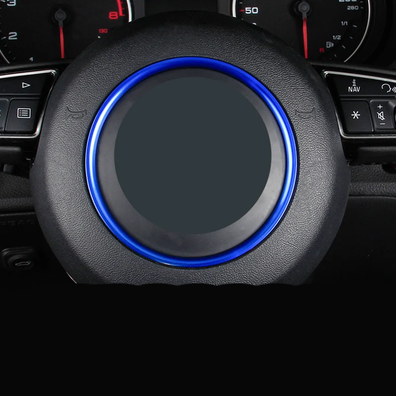 Автомобильные декоративные наклейки на руль из алюминиевого сплава красного