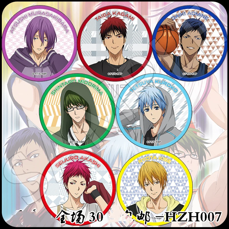 ZXFJXR 58 мм Kuroko без корзины баскетбольный Kagami Hyuga Junpei Takao kazunari значок брошь|Броши| |