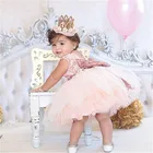 От 0 до 10 лет, Новое поступление, Платье с блестками для подружки невесты Вечерние принцессы для дня рождения или свадьбы, для девочек одежда для малышей, для маленьких девочек детское платье для девочек