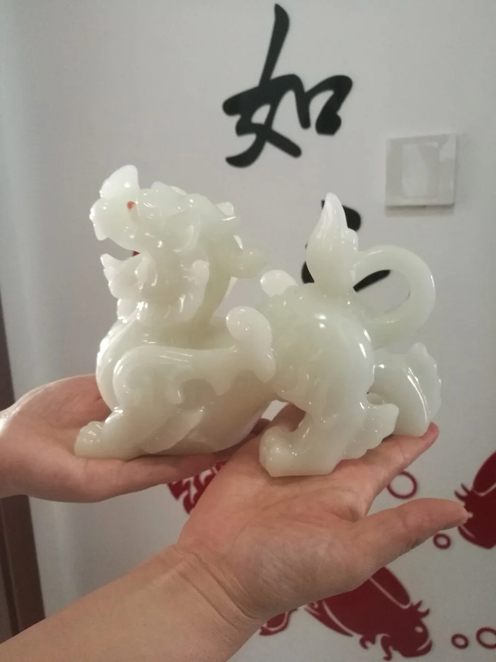 Горячая Распродажа # Офисная Статуя Дракона PI XIU из белого нефрита для рисования
