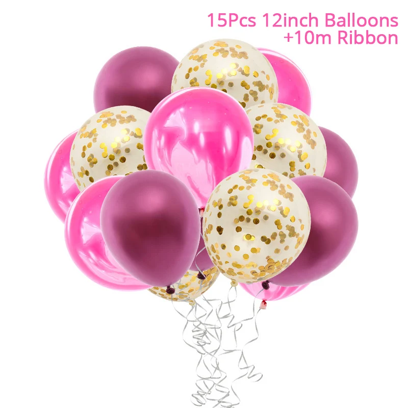 15pcs balloon Вечерние баннеры на первый день рождения для маленьких мальчиков и девочек, 1 день рождения, 1 год, вечерние баннеры на день рождения - Цвет: 15pcs balloon