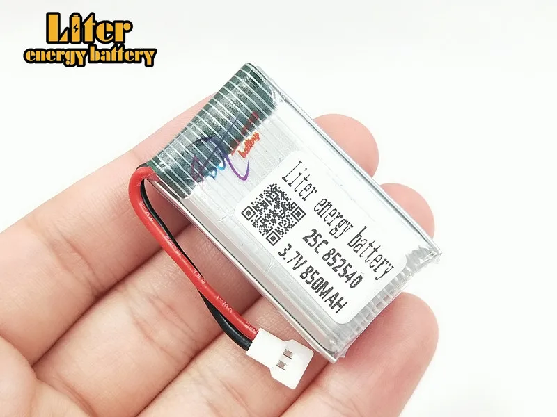 3 7 V 850mAh 852540 25C lipo батарея для X5C 1 X5 X5SC X5SW X6SW H9D H5C LiDiRC L15FW RC части дрона|Перезаряжаемые