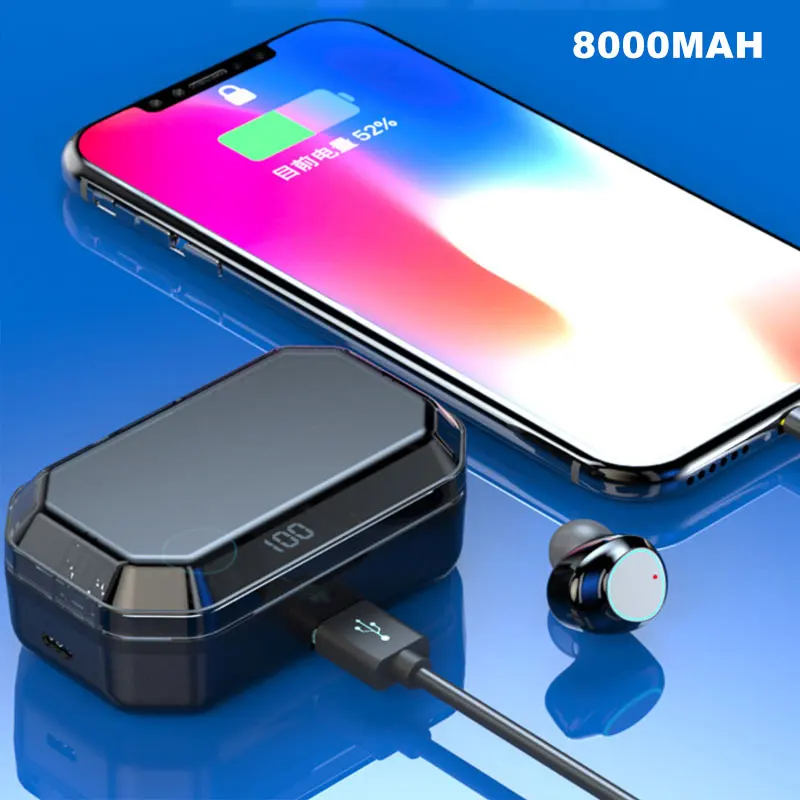 OLOEY 8000 mAh зарядное устройство светодиодный смарт дисплей высокого класса 6D