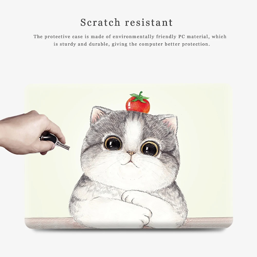 Жесткий чехол для ноутбука с кошкой для Macbook Air 13 Pro 13 Pro retina 11 12 13 15 Touch Bar для macbook New Air 13 A1932 чехол