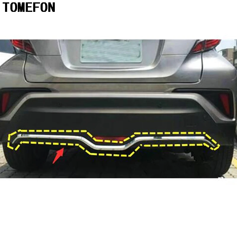 TOMEFON для TOYOTA C-HR CHR стальная гарнитура для кузова защитный бампер ABS Хром Задняя задняя крышка капоты педаль литье