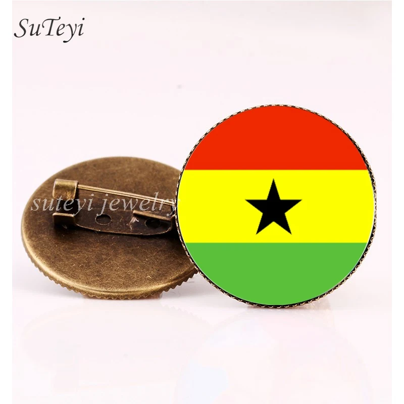SUTEYI африканские значки с флагами стран брошь в виде гинеи-Биссау/Гана булавка