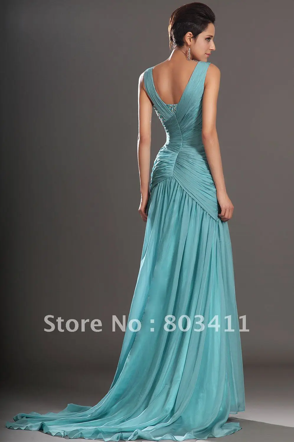 Бесплатная доставка Новое Потрясающее сексуальное шифоновое вечернее платье на