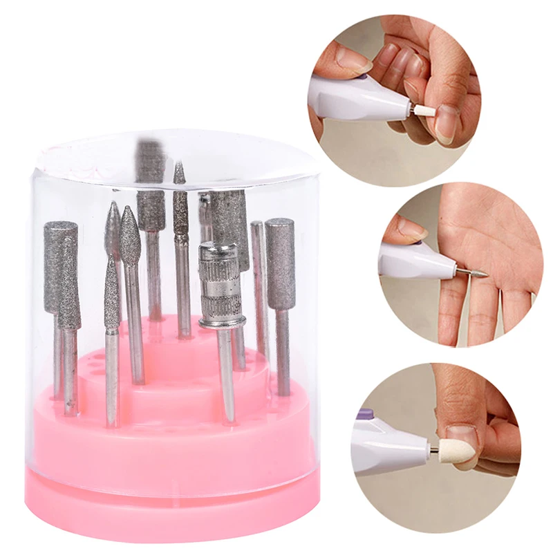 1 комплект 48 отверстий розовые сверла для ногтей держатель стенд дисплей сверло