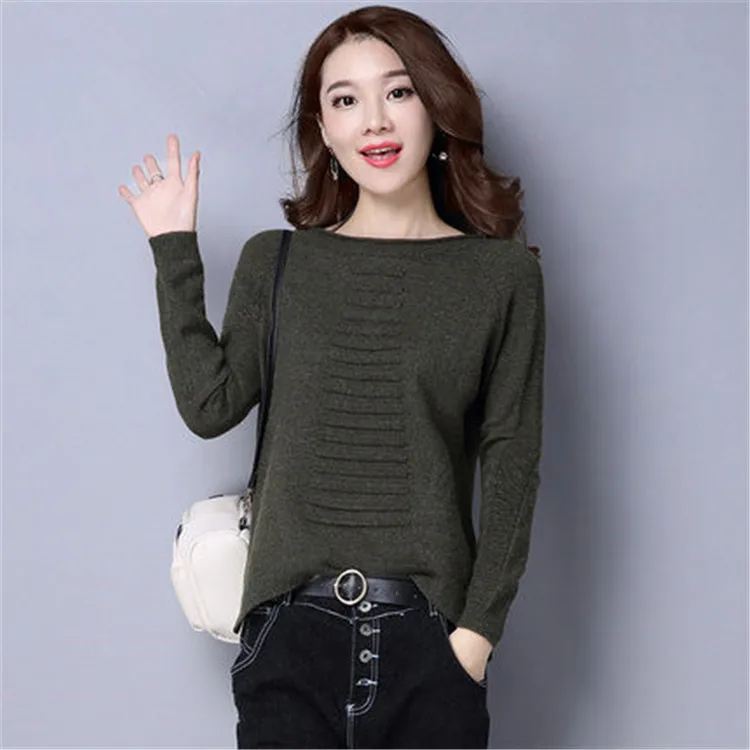 

new spring summer acrylic viscose blend o-neck knit women fashion loose short pullover sweater pink 5colors M/3XL