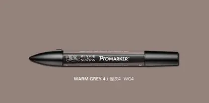 Winsor& Newton ProMarker двойной наконечник графический маркер-серый и черный - Цвет: Warm Grey 4