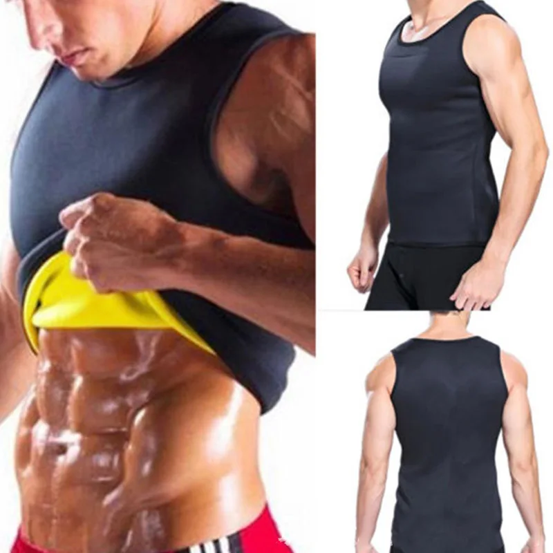 

Men Sports Vest Slim Fit Sleeveless Skinny Fitness Exercise Workout Casual Tops Slimming Belt Belly Men Fat Burning Shaperwear
