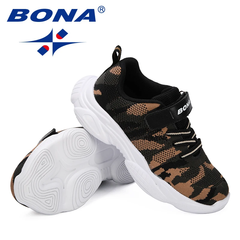 

BONA 2019 Spring/Autumn Children Shoes Boys Sports Shoes Fashion Casual Breathable Outdoor Kids Sneakers Mesh Air Girls Shoes