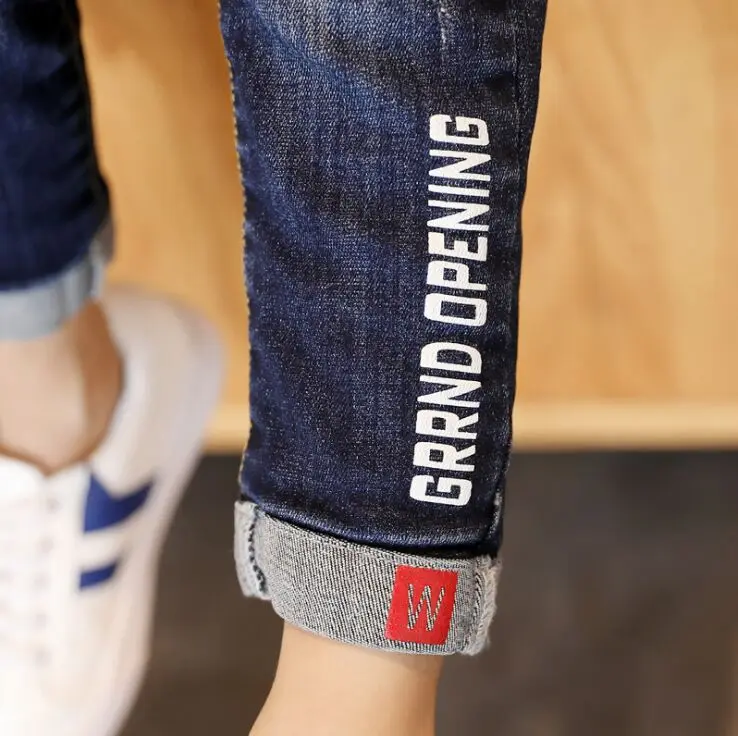 Весна-Зима 2018 детские штаны джинсы для маленьких мальчиков и девочек