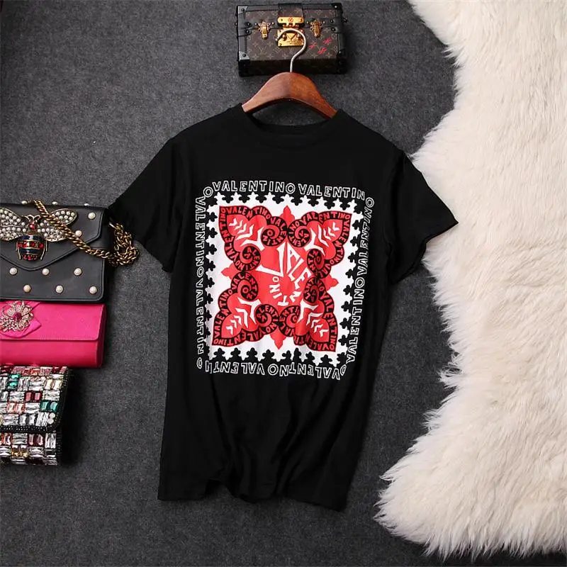 Комплект женской одежды для девочек Bohe белая футболка + юбка с цветочным принтом 2