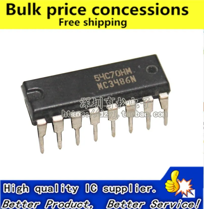

Free shippin 10pcs/lot MC3486N MC3486 DIP-16