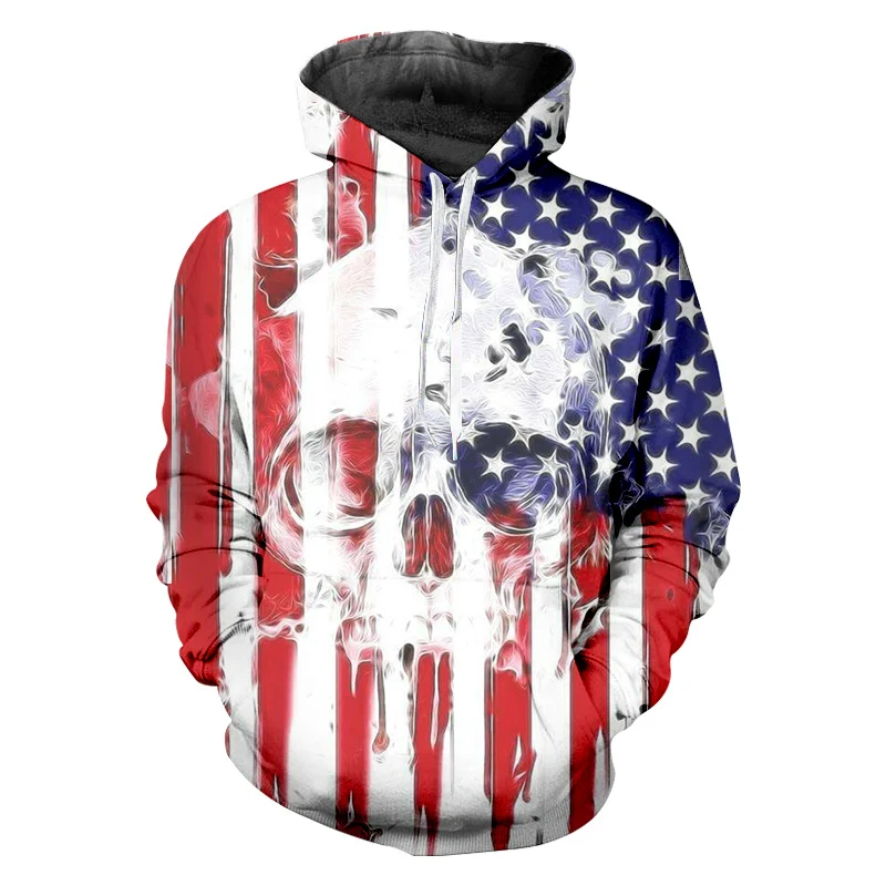 OGKB Новое поступление для женщин/мужчин крутой принт череп 3D толстовки