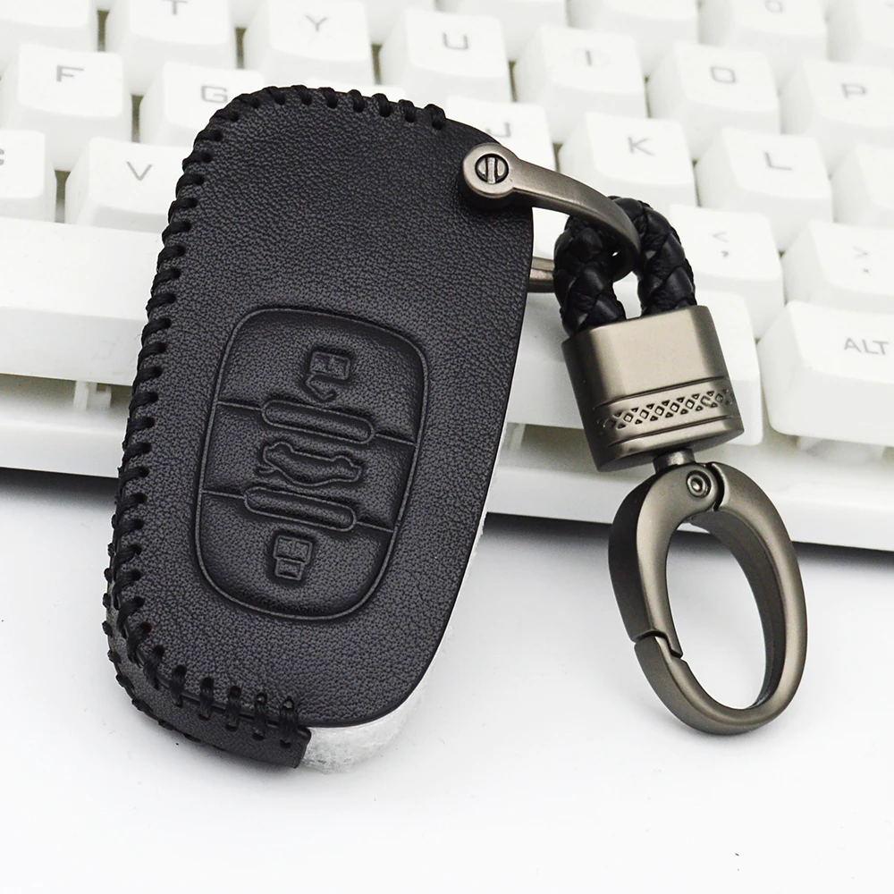 Кожаный чехол для автомобильных ключей чехол-Крышка Audi A1 A2 A3 A4 A5 A6 A7 A8 A6L A4L Q3 Q5 Q7 S3 TT