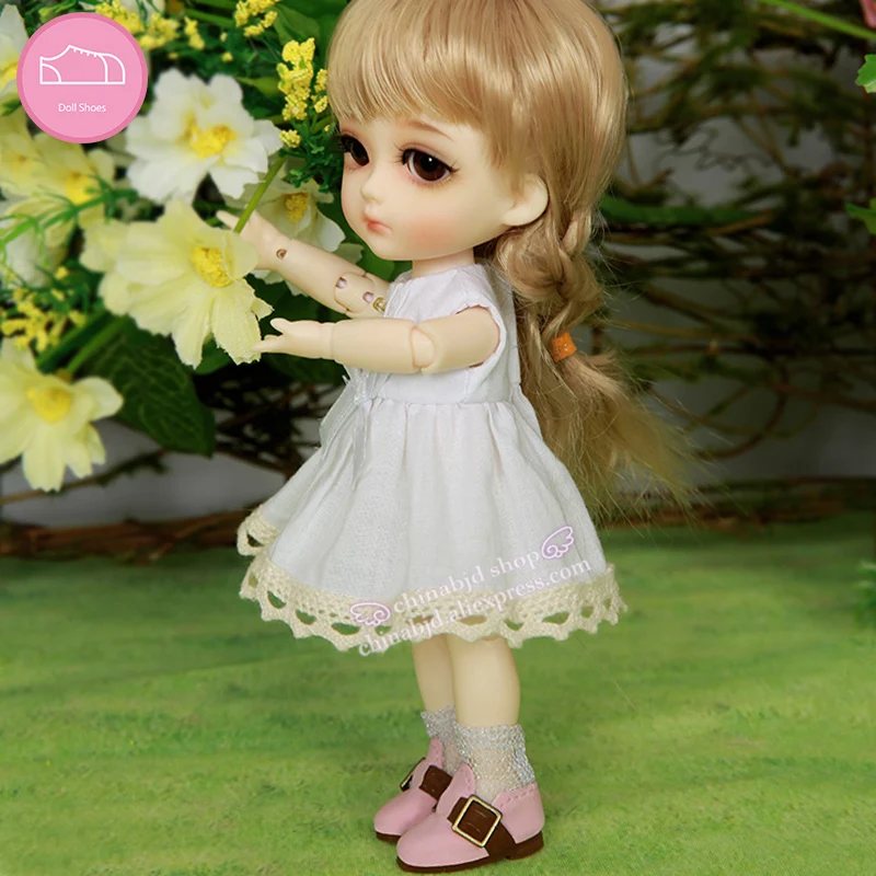 Туфли для куклы BJD 1/8 кожаные туфли розовые цвета обувь кукол lati YOSD длина в виде 2 9