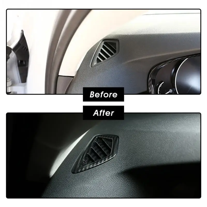 2 шт. Автомобильная панель из углеродного волокна кондиционер вентиляционное