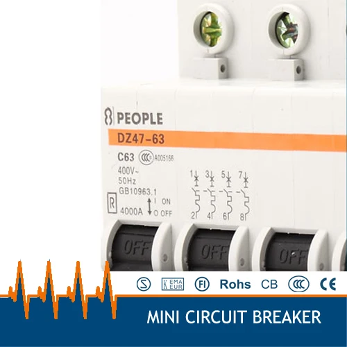 DZ47 63 4P Бесплатная доставка ампер миниатюрный выключатель mcb|circuit breaker breakerminiature