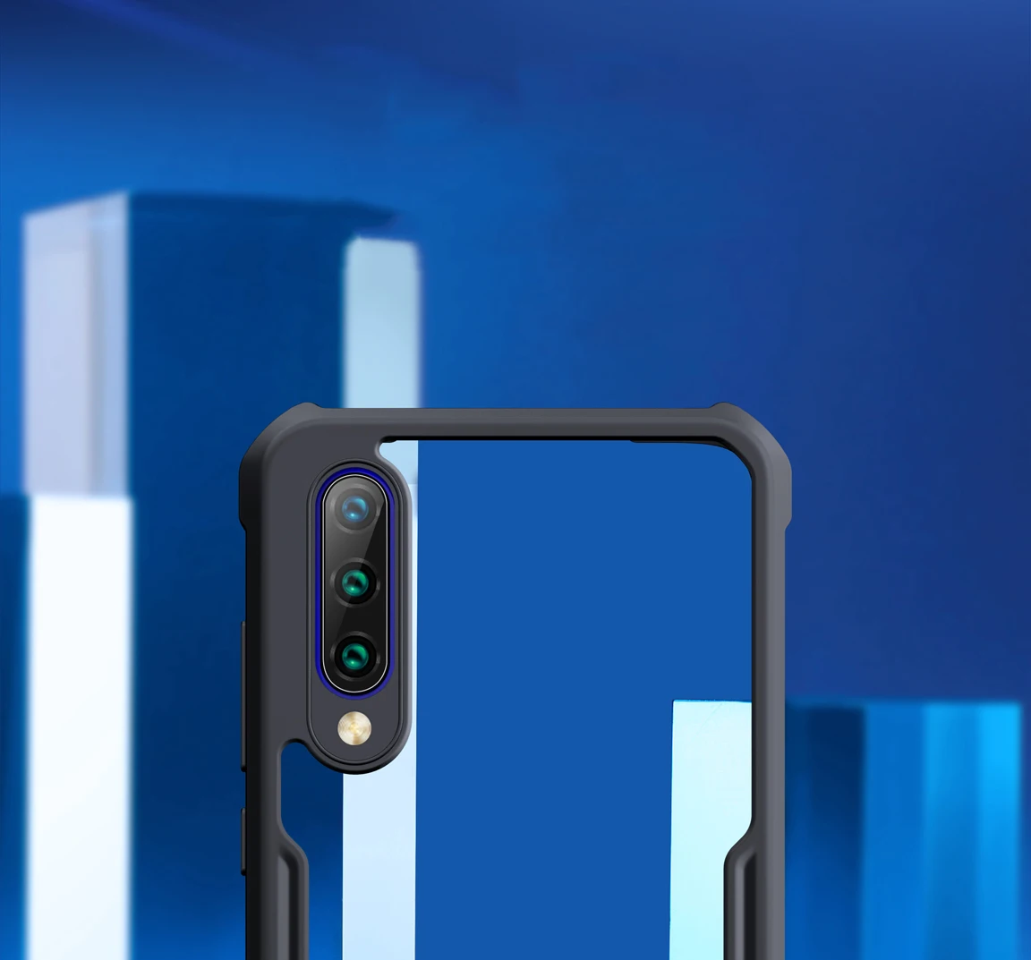 For Xiaomi CC9 / Mi 9 Lite Case with Ring Holder Magnet Clear Acrylic Armor PC Shockproof Protective Back Cover for mi A3 Coque