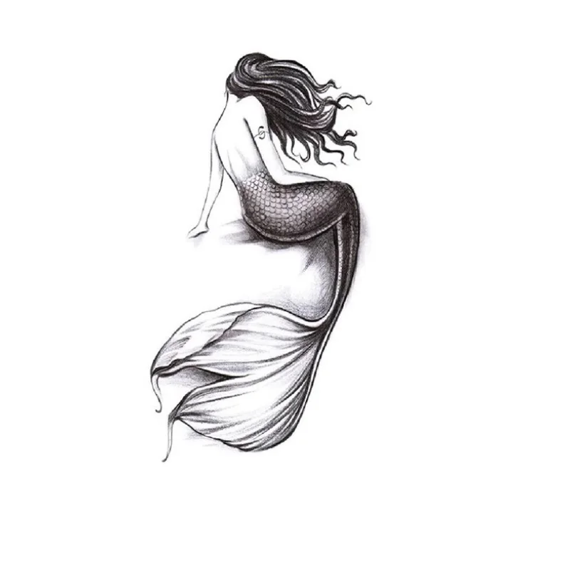 Новинка 2019 цветные водонепроницаемые временные тату-Стикеры серые красивые