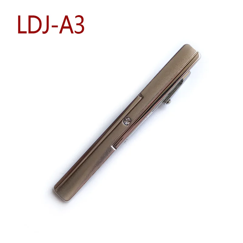 LDJ-A3 Серебряный формальный мужской Стильный серебряный галстук для шеи, зажим для галстука, зажим, булавка, простой индивидуальный деловой зажим для галстука, аксессуары - Окраска металла: LDJ-A3
