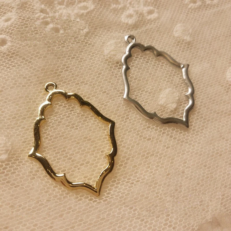 10 шт./лот Бабочка волшебное зеркало металлическая рамка подвеска Золотая