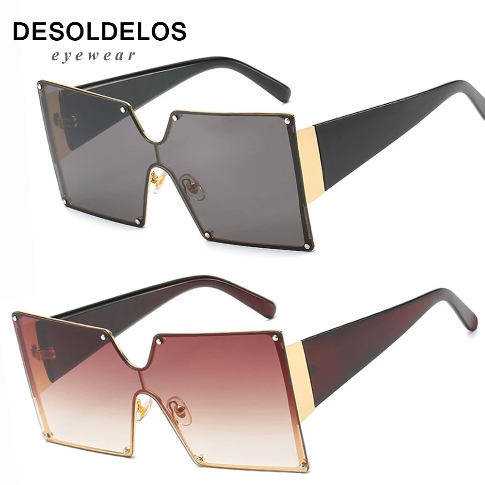 2019 Модные женские Квадратные Солнцезащитные очки большие оттенки винтажные