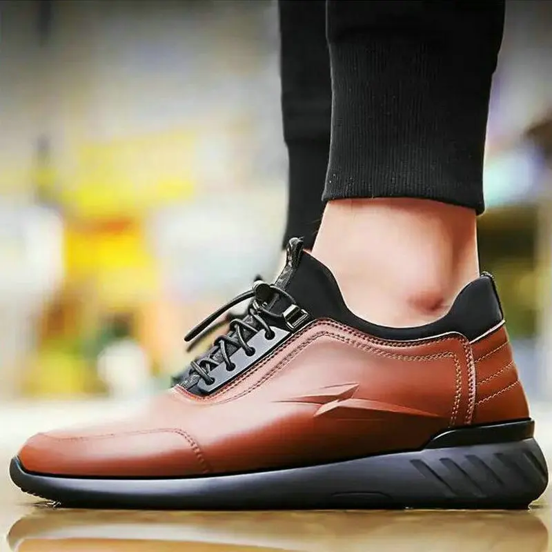 Luxury Brand Hot Sale Fashion Men Casual Lace Up Shoes Leather Walking Moccasins Flats sneaker shoes G41-01 | Обувь