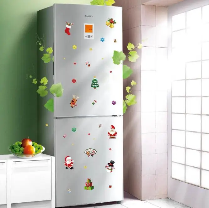 Рождественские наклейки на окна Санта Клауса/снеговика/лося стеклянная наклейка