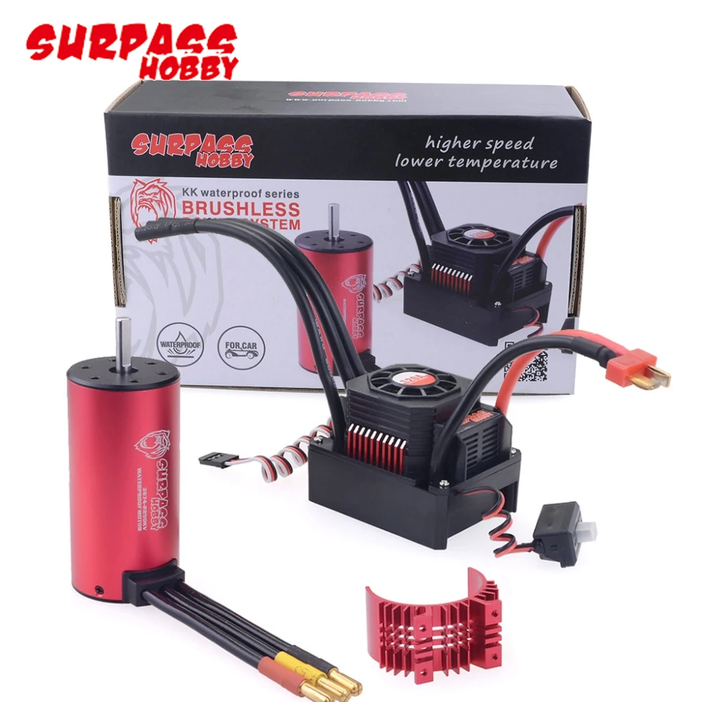 SurpassHobby 3674 2250KV/1900KV бесщеточный мотор+ 120A водонепроницаемый бесщеточный Esc 2-3S для 1/8 Rc моделей Багги Дрифт автомобиль