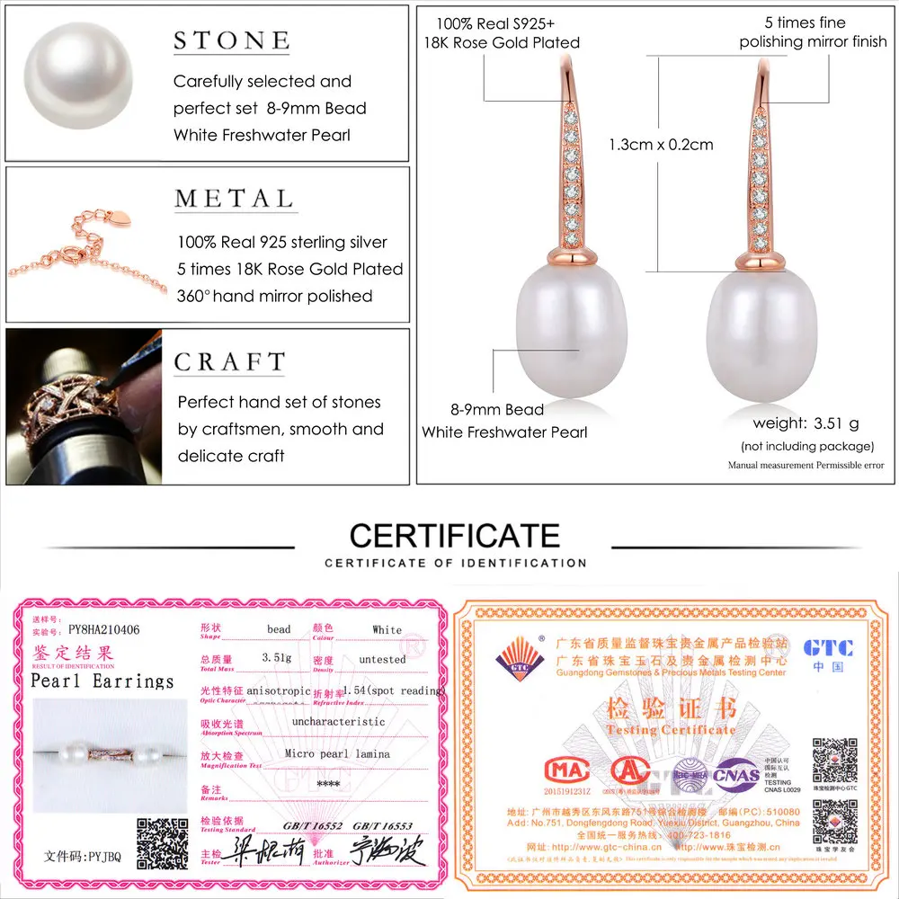 Женские серьги подвески из серебра 925 пробы с пресноводным жемчугом|drop earrings|jewelry