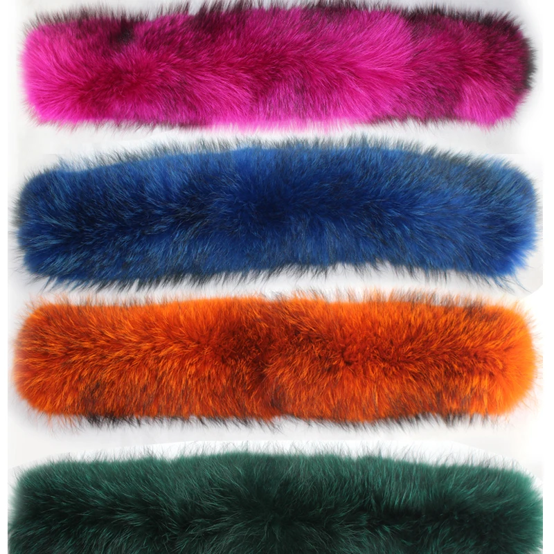 

Big Size Luxury Real Genuine Top Quality 100% Natural Raccoon Color Fur Hooded Trimming Collar Scarf Scarves Wrap Shawl Stole