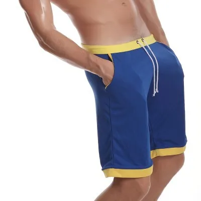 

Indoor Active Mesh breathable elastic waist Casual low-rise Bodybuilding male fitness comfortable Loose men Drawstring shorts