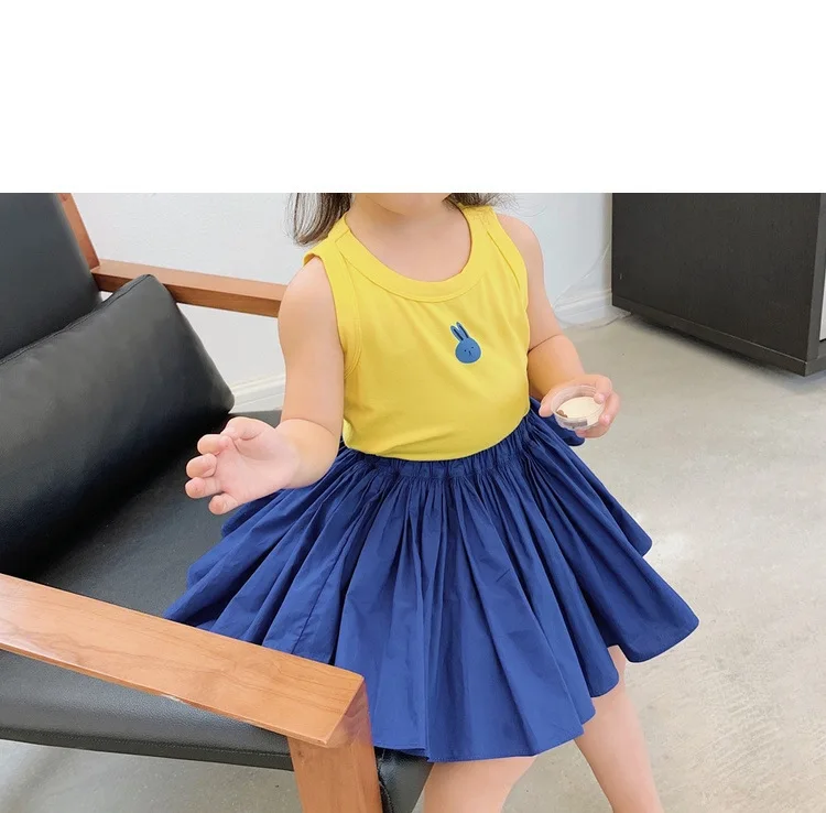 Boys Girl Vest Undershirts Kids T-shirt Toddler Children Cotton Soft Tees Sleeveless Bunny Hi 2 3 4 5 6 7 8 9 Years | Мать и ребенок