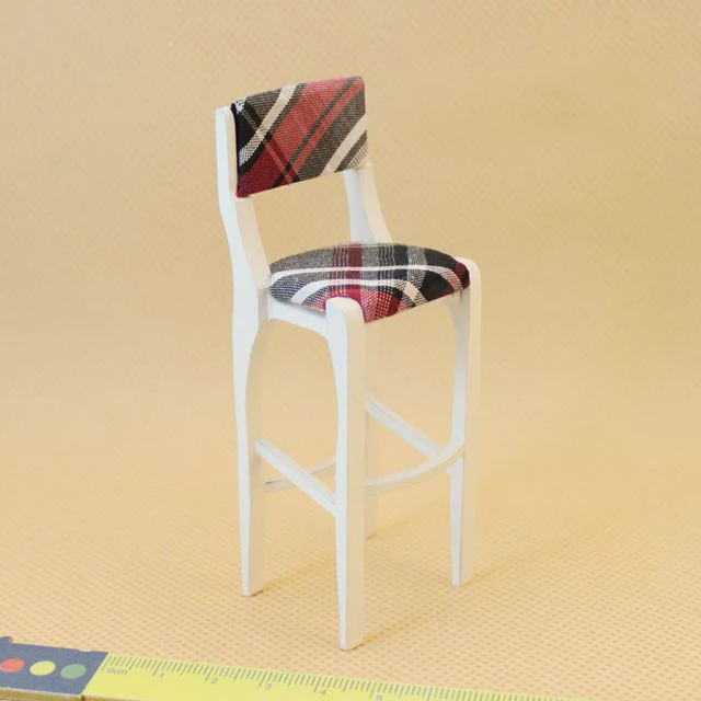 

Детская Подарочная игрушка G07-X155 1:12, мини-мебель для кукольного домика, Миниатюрные аксессуары для кукол, Упакованные высокие барные стулья,...