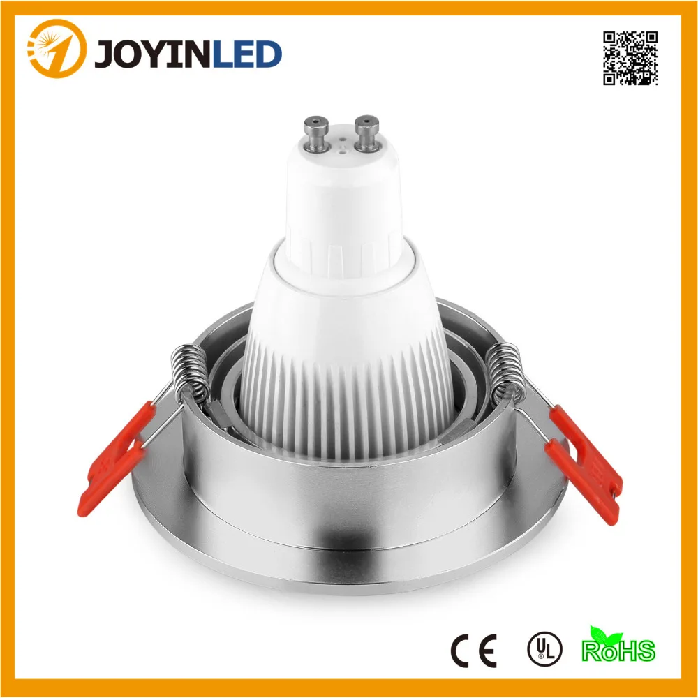 

Hot Sale Aluminum Round White Silver GU10 MR16 Spot light Frame Holders Cutout 70mm Recessed Led Downlight Fixture For Bedroom