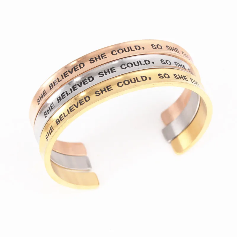 3Pcs/lot &quotInfinite Love&quot Positive Inspirational Bracelet Stainless Steel Personalized Bangle Hairband for Women Jewelry | Украшения