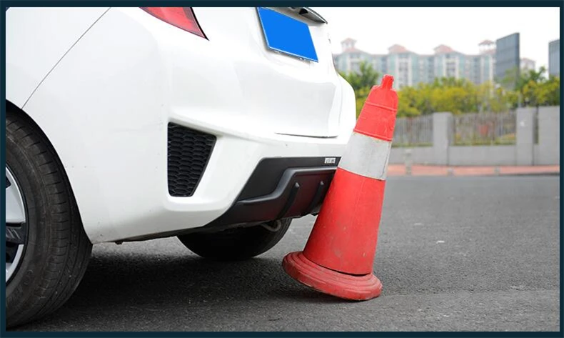 Для Honda JAZZ FIT GK5- задний бампер диффузор бамперы для губ протектор Защита опорная пластина Спойлер ABS хромированная отделка
