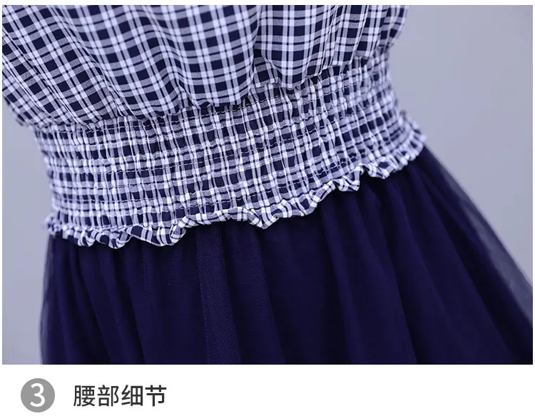 Женское платье с воротником-лодочкой 2019 летнее корейское в стиле преппи женский