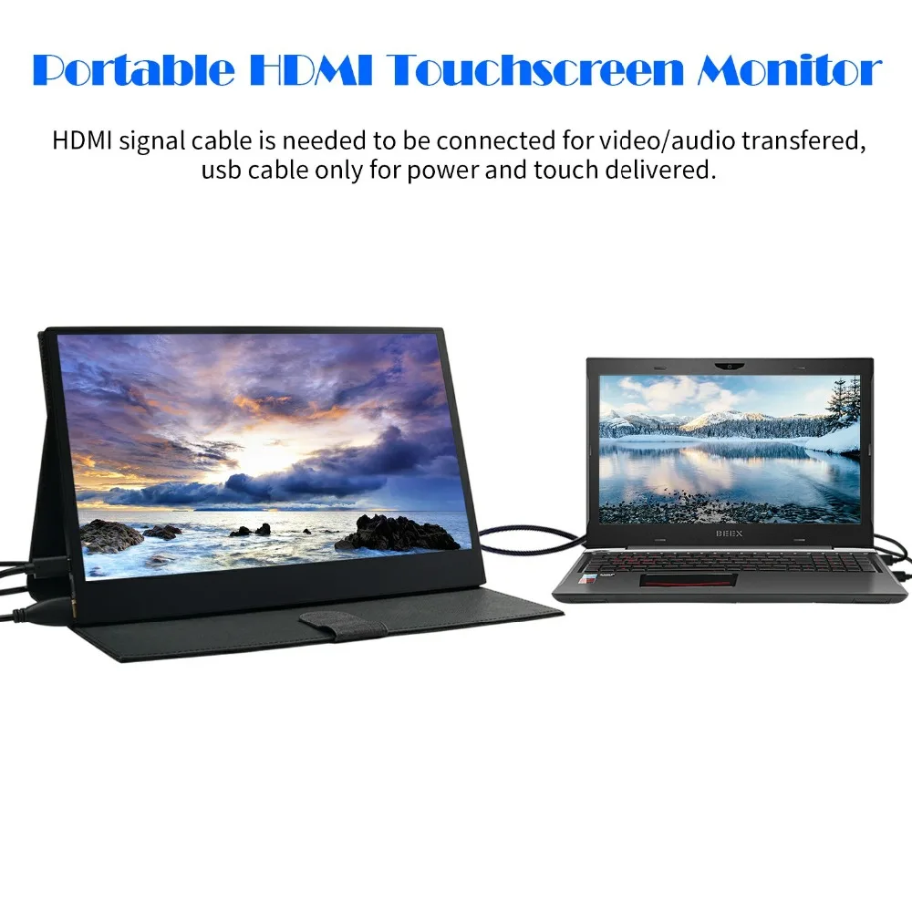 WIMAXIT M1330T2 Портативный сенсорный монитор 13,3 дюймов ips ультратонкий 1080 10 точек емкостный HDMI монитор 5 в 2 а Питание от USB