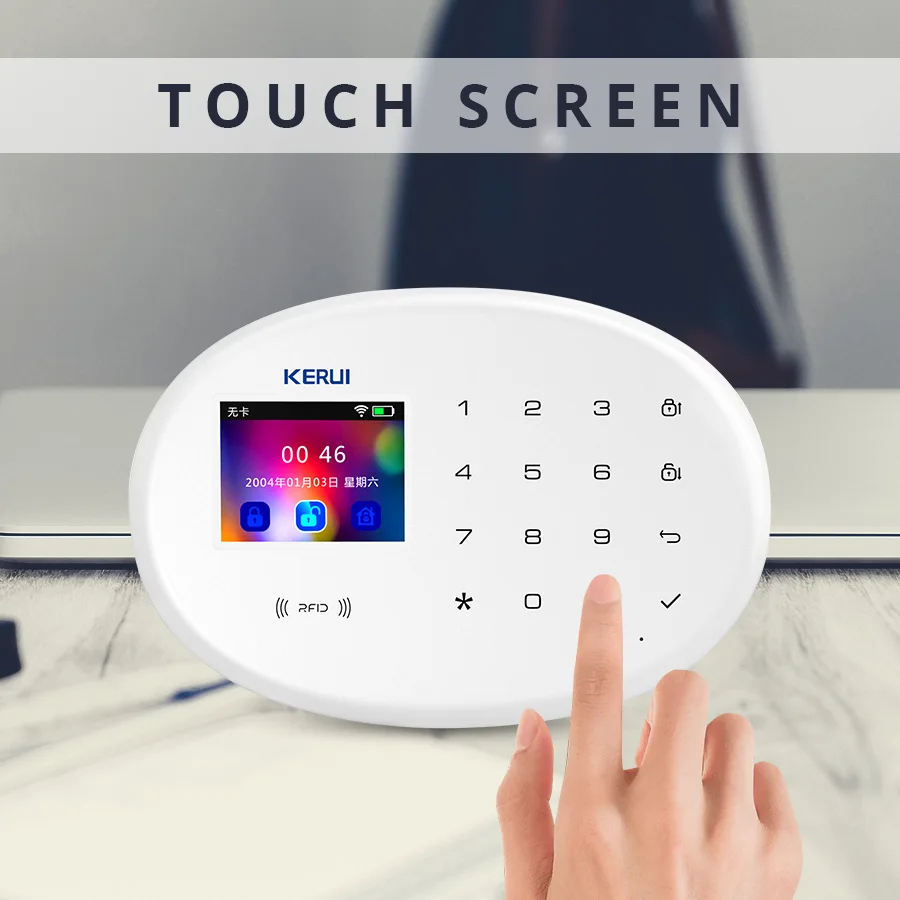 Система сигнализации KERUI W20 с поддержкой Wi-Fi и GSM 2 4 дюйма | Безопасность защита