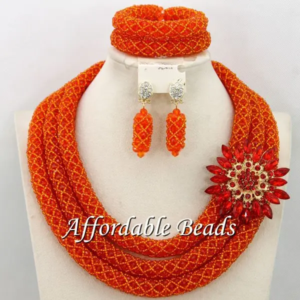 Великолепный модный набор бусин чудесный Свадебный комплект ювелирных изделий