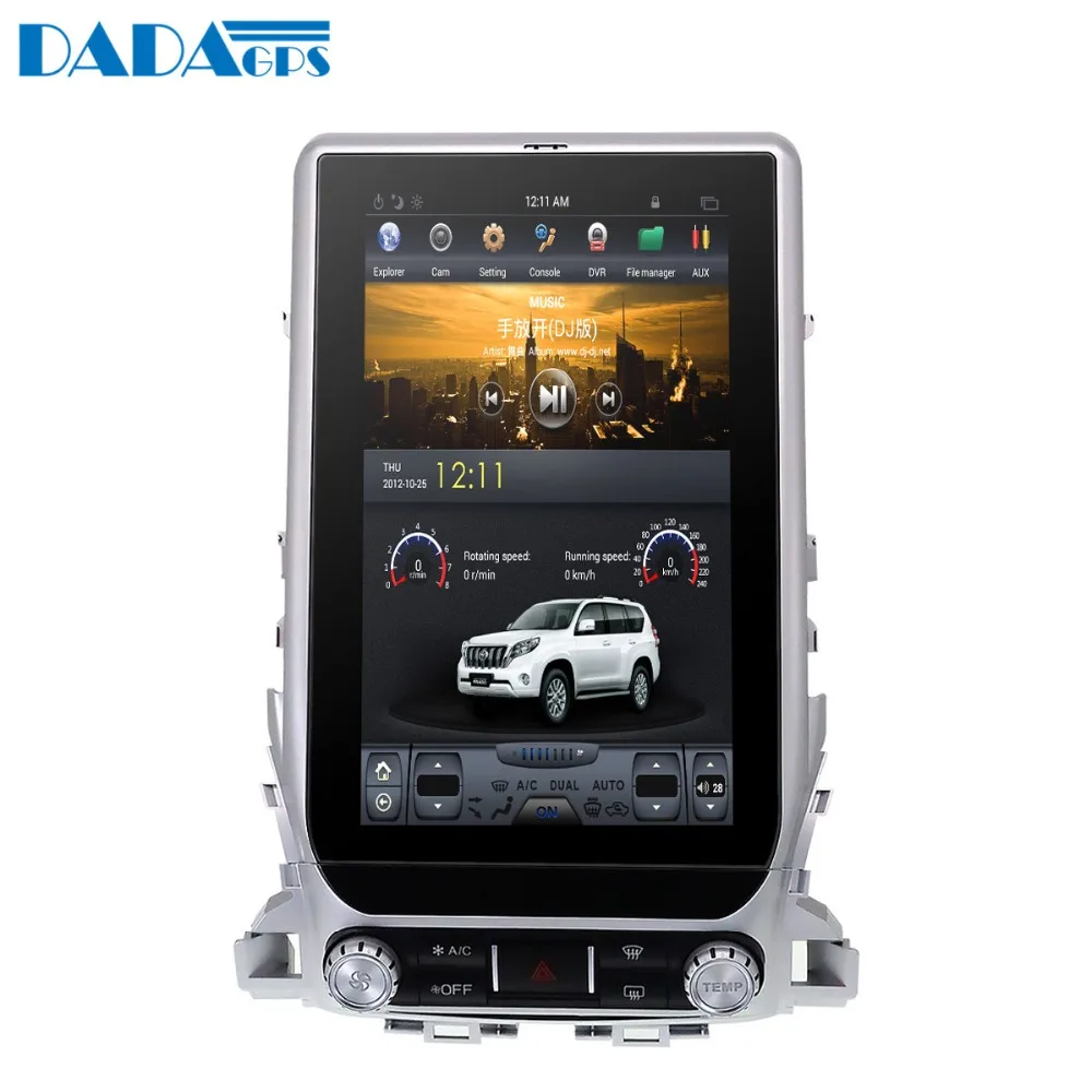 Автомобильный мультимедийный плеер Tesla style 13 6 дюйма Android радио для TOYOTA LAND CRUISER LC200