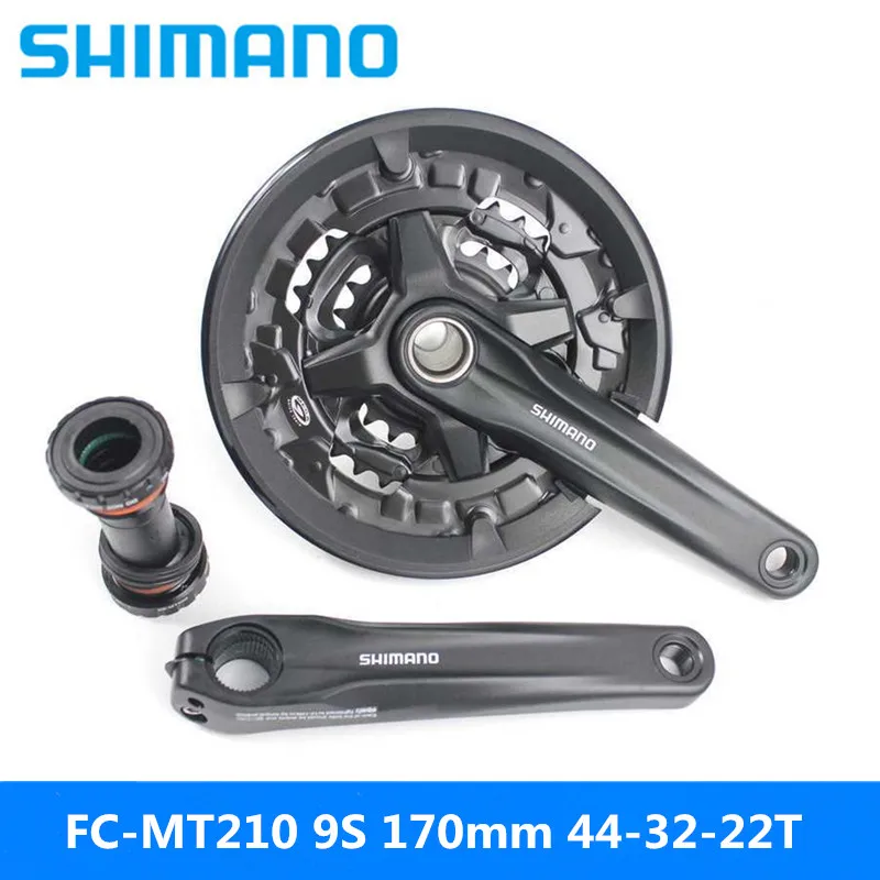SHIMANO FC MT210 горный велосипед 9 S/27 скорость полый один зуб пластины три части